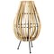 Northlight Rattan and Iron Pillar Candle Holder - 17" - Natural Rattan